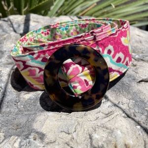 Vera Bradley Reversible Fabric Belt 43”